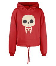 Load image into Gallery viewer, Cute Skelly Cropped Oversized Hoodie
