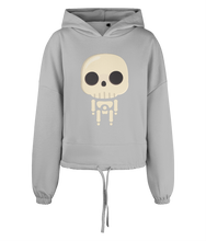 Load image into Gallery viewer, Cute Skelly Cropped Oversized Hoodie
