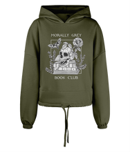 Load image into Gallery viewer, Morally Grey Book Club Women&#39;s Oversized Cropped Hoodie
