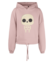 Load image into Gallery viewer, Cute Skelly Cropped Oversized Hoodie
