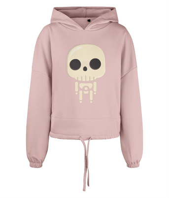 Cute Skelly Cropped Oversized Hoodie