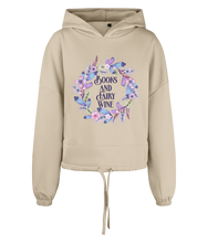 Load image into Gallery viewer, Books &amp; Fairy Wine Women&#39;s Oversized Cropped Hoodie
