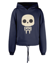 Load image into Gallery viewer, Cute Skelly Cropped Oversized Hoodie
