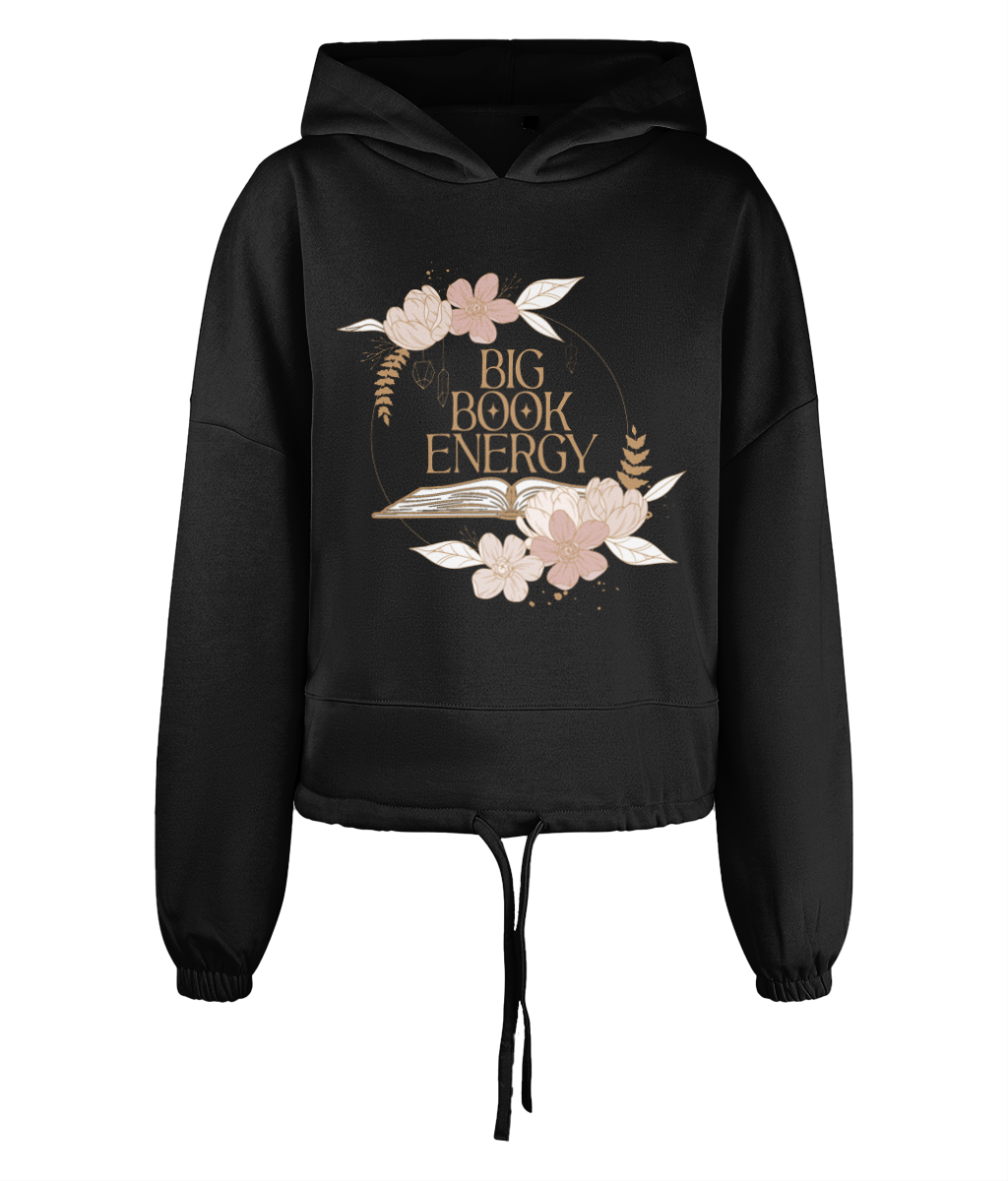 Big Book Energy Women's Oversized Cropped Hoodie