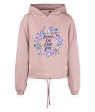 Load image into Gallery viewer, Books &amp; Fairy Wine Women&#39;s Oversized Cropped Hoodie
