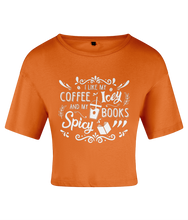 Load image into Gallery viewer, Coffee Icey &amp; Books Spicy Women&#39;s Crop Top
