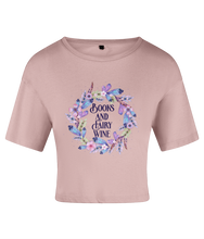 Load image into Gallery viewer, Books And Fairy Wine Women&#39;s Crop Top
