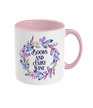Load image into Gallery viewer, Books And Fairy Wine Two Toned Mug
