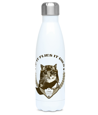 Spirit Of Thunder If It Flies It Dies 500ml Stainless Steel Water Bottle