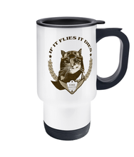 Load image into Gallery viewer, Spirit Of Thunder It It Flies It Dies Travel Mug
