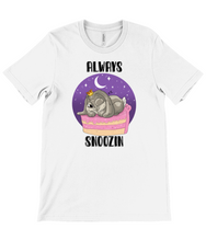 Load image into Gallery viewer, Pixie Cake Face &#39;Always Snoozin&#39; Crew Neck T-Shirt

