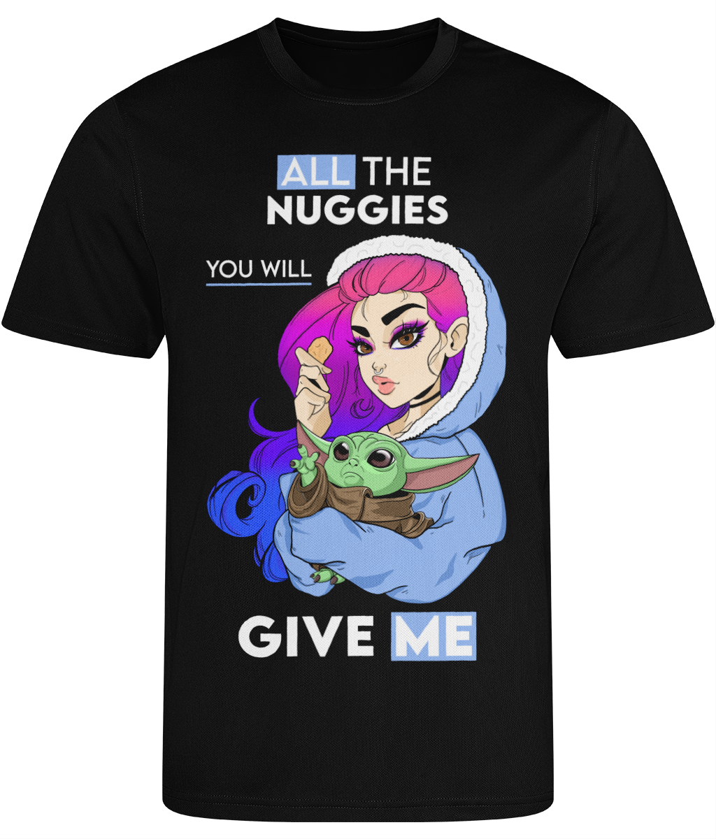 Pixie Cake Face 'All The Nuggies' Men's Cool Sports T-shirt