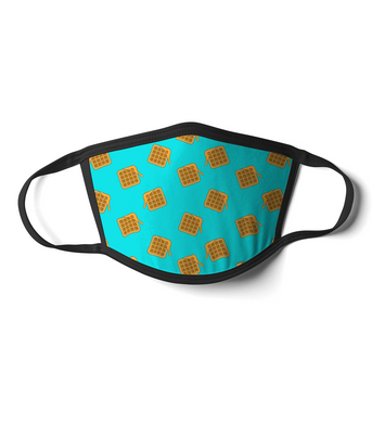 Faffy Waffle Print Face Mask