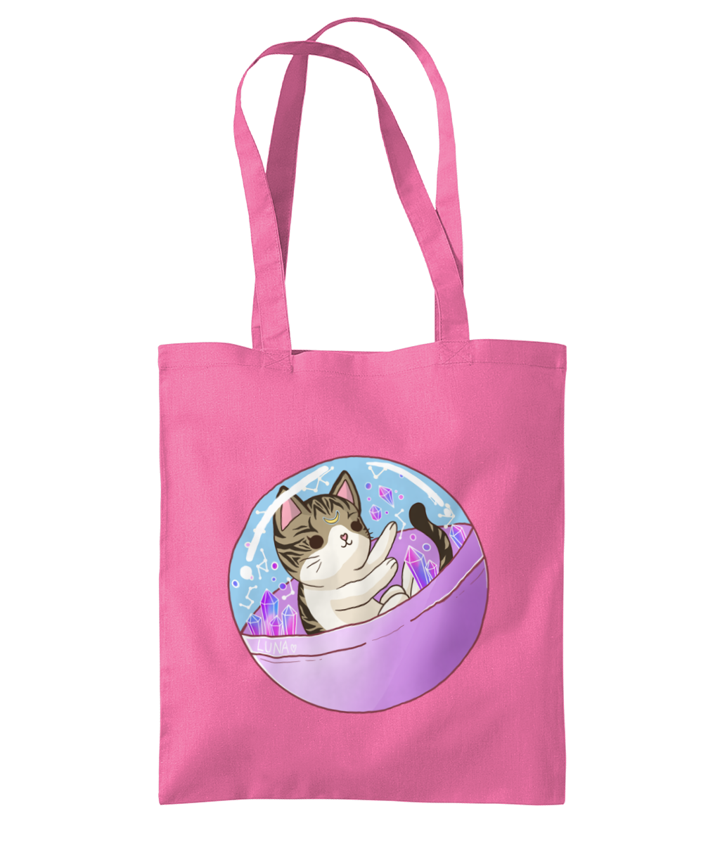 Space Kitty Shoulder Tote Bag