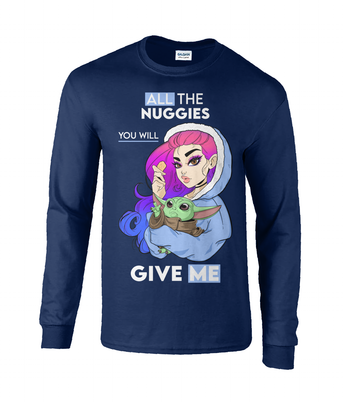 Pixie Cake Face 'All The Nuggies' Long Sleeve T-Shirt