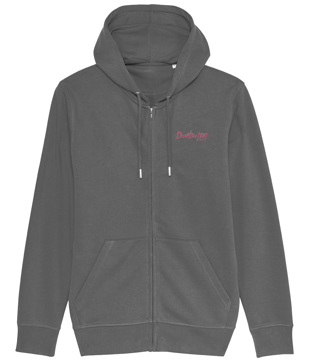 Danster189 Embroidered Zip Connector Hoodie