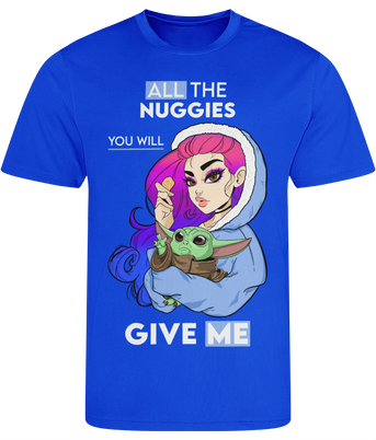 Pixie Cake Face 'All The Nuggies' Men's Cool Sports T-shirt