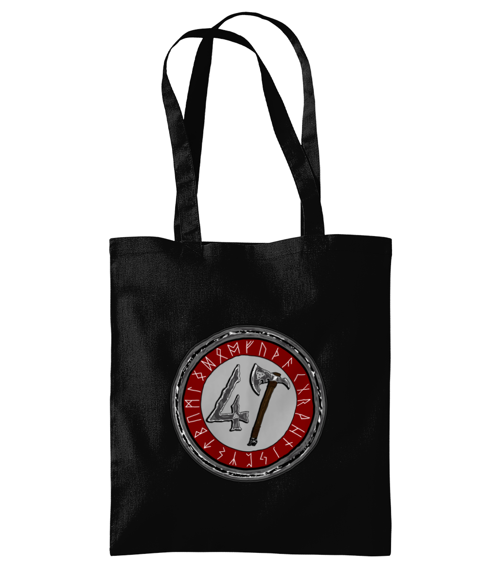 Raw47 Runic Shoulder Tote Bag