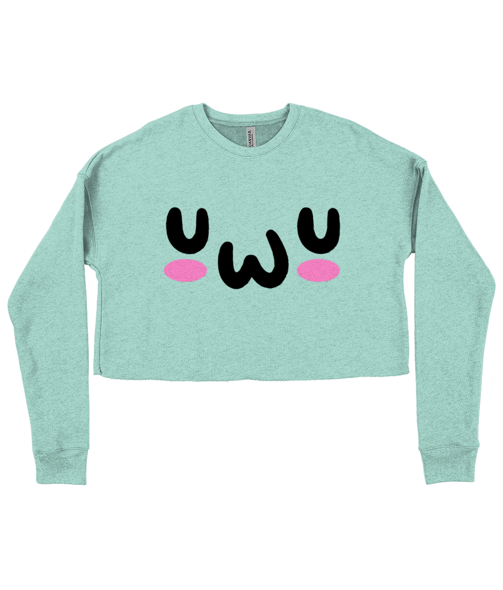 Ladies top cropped sweatshirt