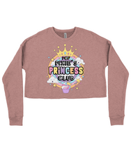 Load image into Gallery viewer, Pixie Cake Face &#39;Princess Club&#39; Ladies Cropped Sweatshirt
