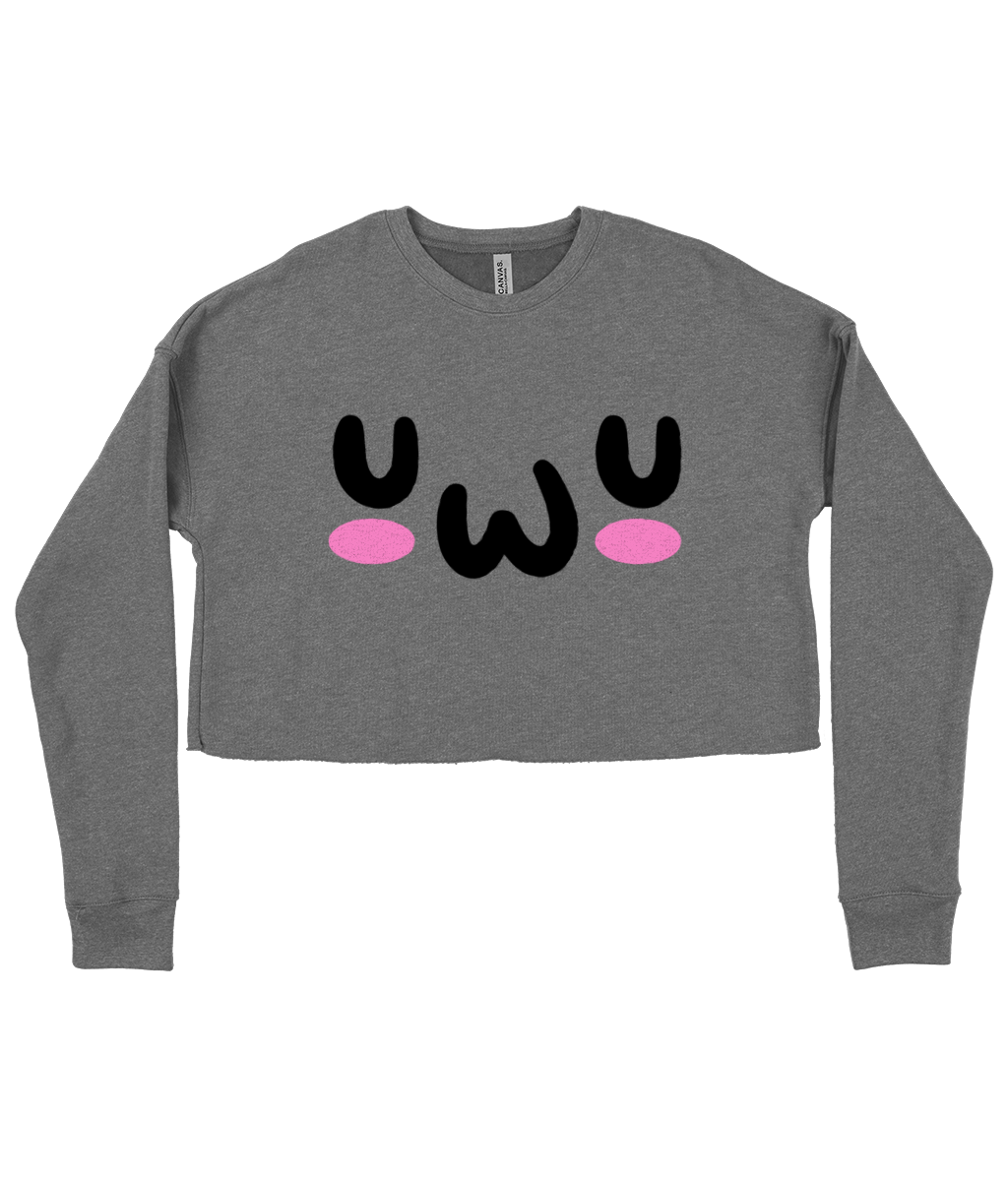 Ladies cropped sweatshirt sales