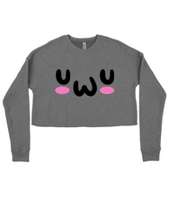 Load image into Gallery viewer, UWU Ladies Cropped Sweatshirt
