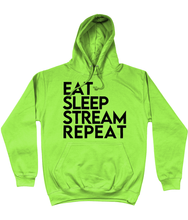 Load image into Gallery viewer, &#39;Eat Sleep Stream Repeat&#39; College Hoodie
