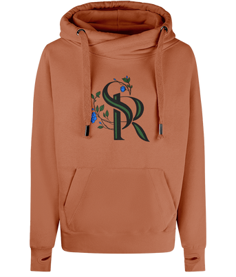 September Rose Cross Neck Hoodie
