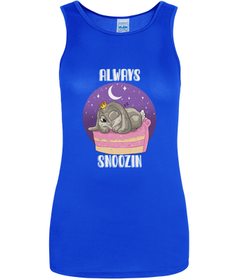 Pixie Cake Face 'Always Snoozin' Women's Cool Sports Vest