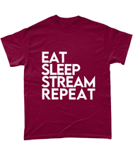 Load image into Gallery viewer, &#39;Eat Sleep Stream Repeat&#39; T-Shirt
