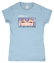 Load image into Gallery viewer, Cute Girls Watch Anime SoftStyle Ladies Fitted T-Shirt
