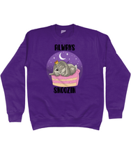 Load image into Gallery viewer, Pixie Cake Face &#39;Always Snoozin&#39; Sweatshirt
