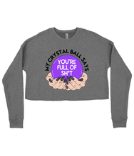Load image into Gallery viewer, &#39;My Crystal Ball&#39; Ladies Cropped Sweatshirt

