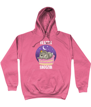 Load image into Gallery viewer, Pixie Cake Face &#39;Always Snoozin&#39; College Hoodie
