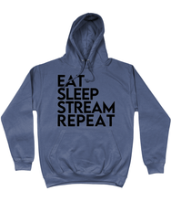 Load image into Gallery viewer, &#39;Eat Sleep Stream Repeat&#39; College Hoodie
