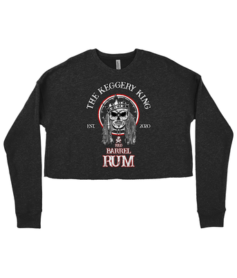 Rob Raven 'Red Barrell Rum' Ladies Cropped Sweatshirt