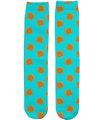 Faffy Waffle Print Unisex Tube Socks