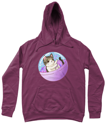 Space kitty Girlie Fitted College Hoodie