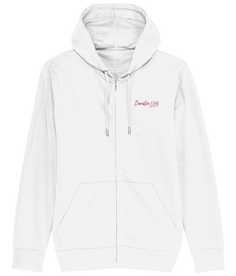 Danster189 Embroidered Zip Connector Hoodie
