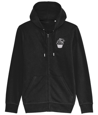 Pixie Cake Face Embroidered Connector Zip Hoodie