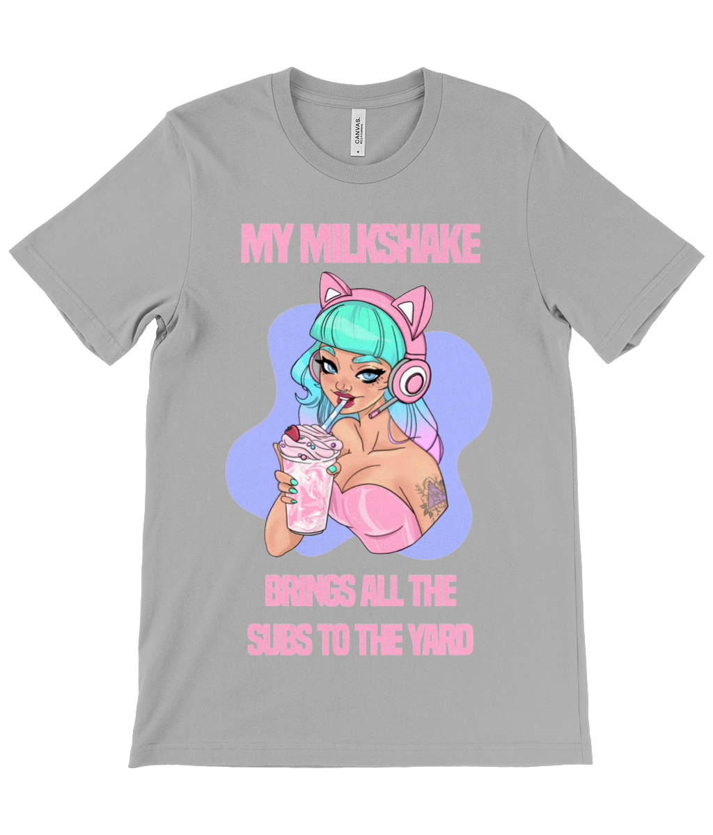 Milkshake Gamer Girl Crew Neck T-Shirt