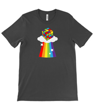Load image into Gallery viewer, Rainbow Rubik&#39;s Cube Unisex Crew Neck T-Shirt
