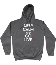 Load image into Gallery viewer, &#39;Keep Calm And Go Live&#39; College Hoodie
