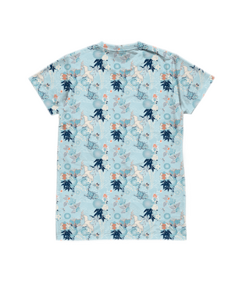Blue Crane Print T-Shirt