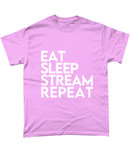 Load image into Gallery viewer, &#39;Eat Sleep Stream Repeat&#39; T-Shirt
