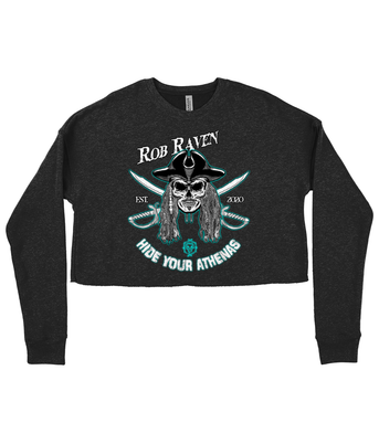 Rob Raven 'Hide your Athenas' Ladies Cropped Sweatshirt