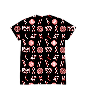 Raw47 Rune Print T-Shirt
