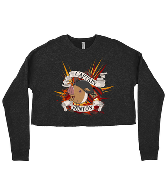 Rob Raven Ladies Cropped Sweatshirt 'Captain Fenton Explosion'