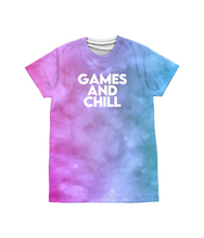 Load image into Gallery viewer, Games And Chill Water Colour Print T-Shirt
