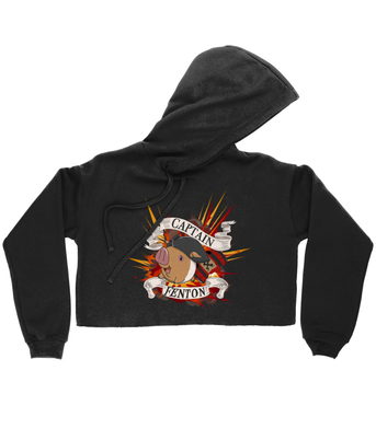Rob Raven Ladies Cropped Hoodie 'Captain Fenton Explosion'